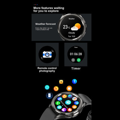 Men's Outdoor Sports 100+ Sport Modes IP68 Waterproof Watch AMOELD HD Screen Smartwatch