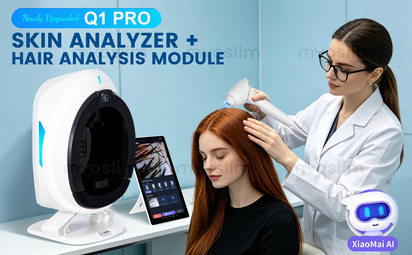 AISIA Q1 3D AI Facial Skin Analyzer Detection Skin Problem Diagnosis 8 Spectrum Professional Analysis Beauty Salon Equipment