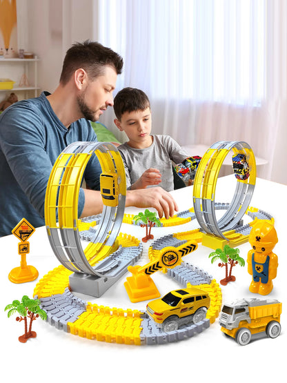 Magic Climbing Engineering Electric Track Toy Car Train Toys for Boys -  Kids Educational Toys for Children Birthday Gift Idea