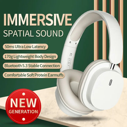 TRSYPHXM 2025 new Head mounted wireless Bluetooth earphones SYT2 large earmuffs HIFI gaming trend fashion portable earphones