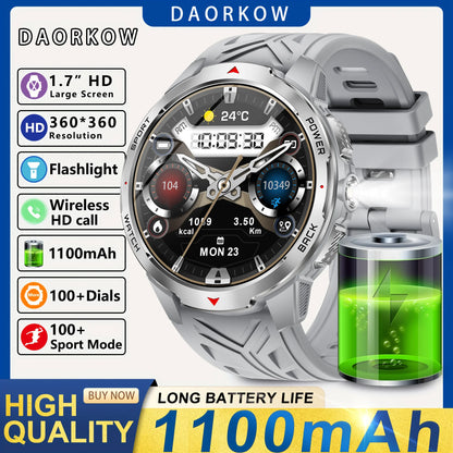 Smart Watch LED Flashlight Outdoor KT88 Compass Wireless call Men Multi-Sport