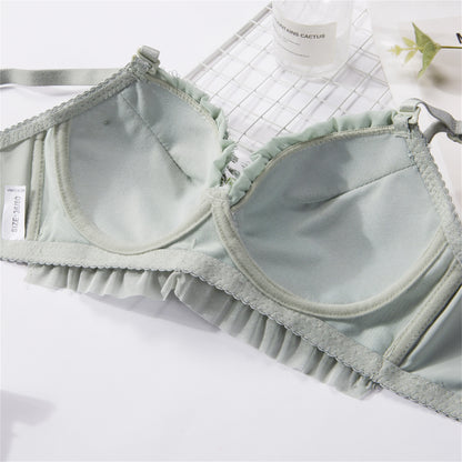 Sexy Bra Set Non-Wired Underwear Female Small Breasts Gathered Push Up Comfortable Girl Beautiful Back Adjustable Lingerie Sets