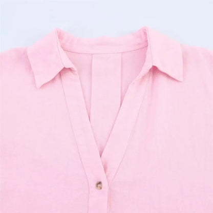HipSeam Wide Sleeved Shirt Women Spring Asymmetric Hem Button Women's Shirts Simple Lady Johnny Collar Shirts & Blouses