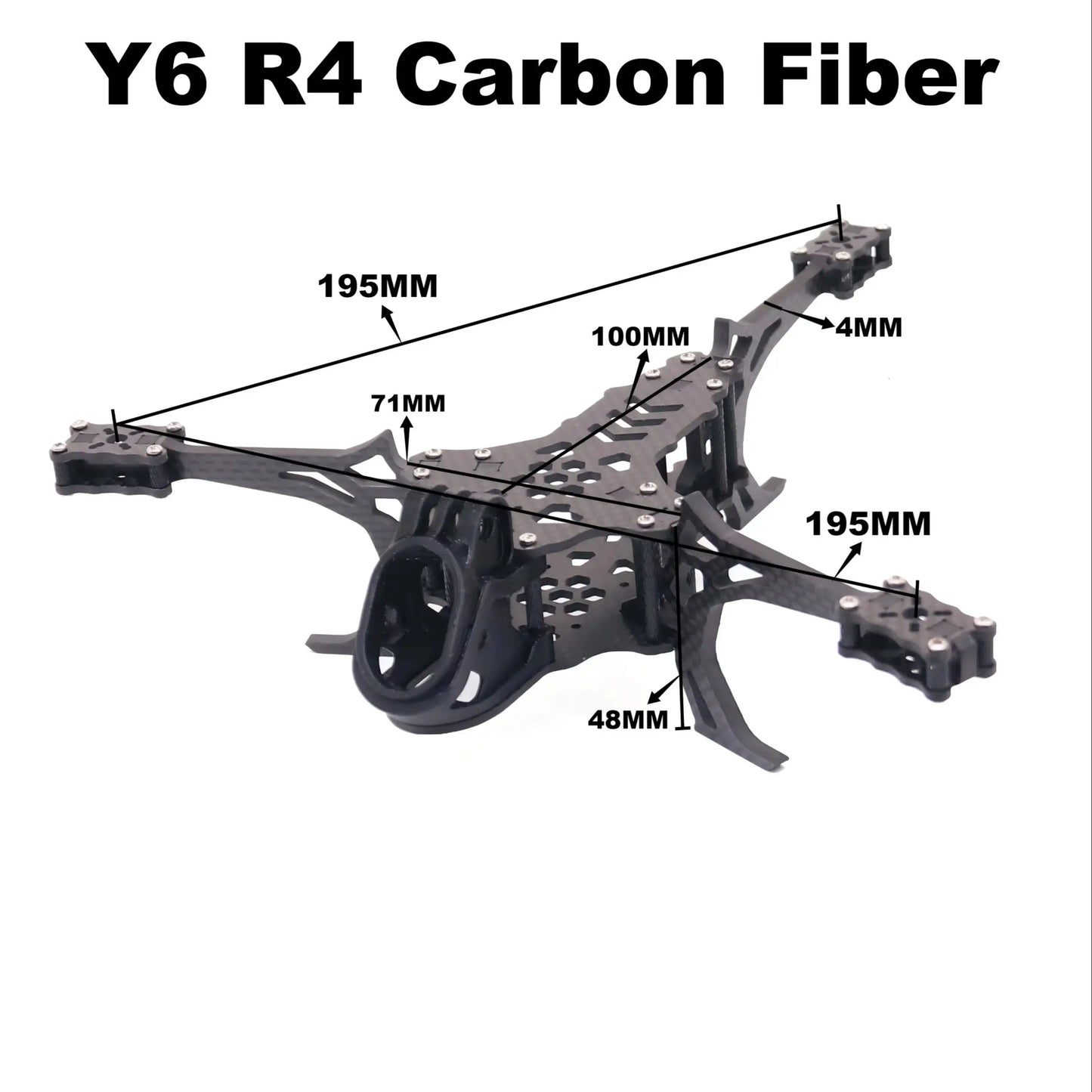 Y6R4 4inch FPV Drone Frame Kit Carbon Fiber Racing Drone Quadcopter Freestyle INAV Beatflight F722 Ardupilot Flight Control