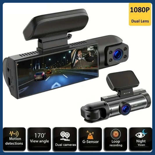 Dual Lens Car DVR FHD 1920*1080P Dash Camera Cabin Dashcam Vehicle Video Dash Cam Drive Recorder Interior Mini Dvrs Black Box