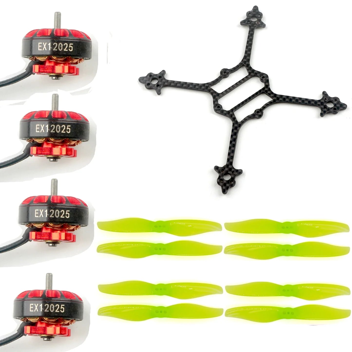 HappyModel 3inch Crux3 Toothpick Frame FPV Kit EX1202.5 6400KV Brushless Motor with Gemfan 3018 Propeller Combo for RC FPV Drone