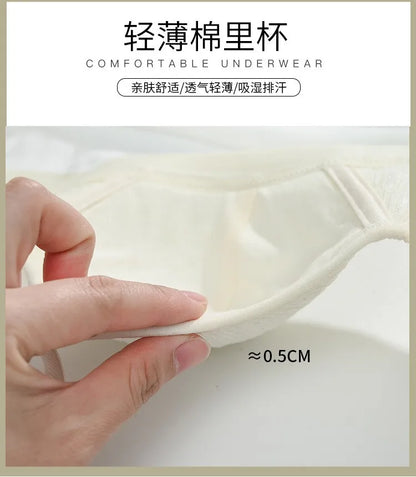 Women Bra Set Sport Lingerie Non-Wire Bralette Top Sexy Low Waist Panties Female Seamless Underwear Set Sleep Intimates