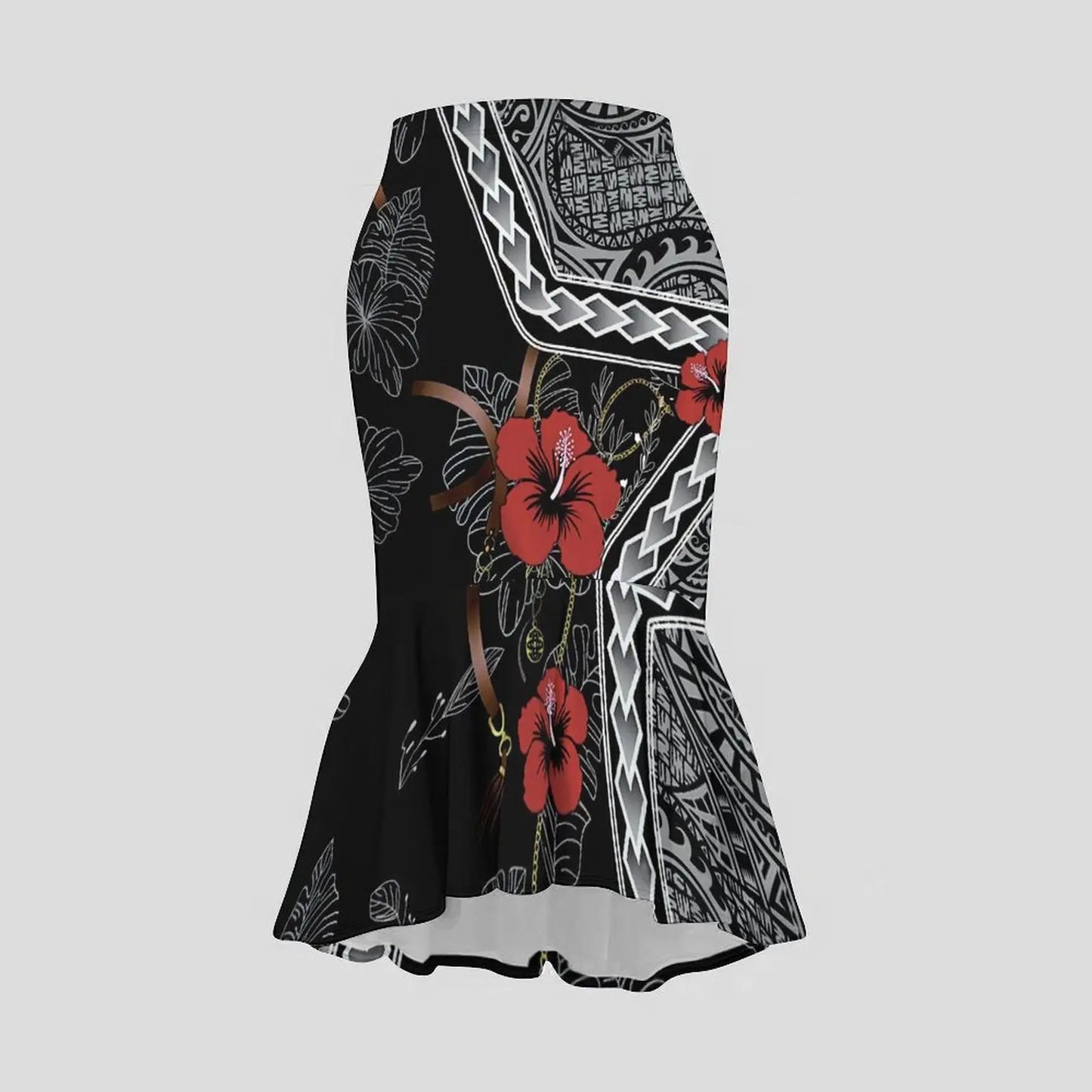 Fishtail Skirt Fashion Slim Skirt Summer Women's Sexy Two Piece Set Ladies Party Skirt Round Neck Casual Set