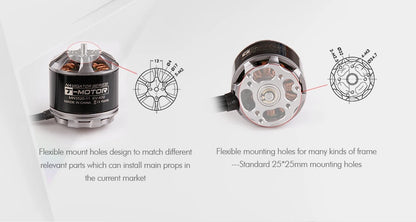 T-MOTOR MN3520 KV400 Brushless Motor 4-8S LiPo 1140W Max Power 38A Max Current High Quality for RC Drone Multicopter UAV