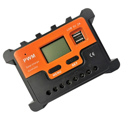 10A 20A 30A 40A 50A 60A  Solar Controller 12V 24V AUTO LCD PWM Regulator With USB for Solar Panel PV Baterry Charger Lights