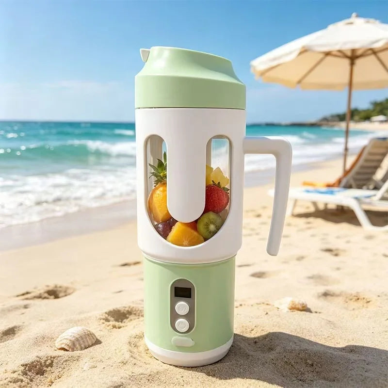 Dual Blades Wireless USB Rechargeable Portable Juicer Cup Multifunctional Fruit Vegetable Blender for Watermelon Fresh Juic