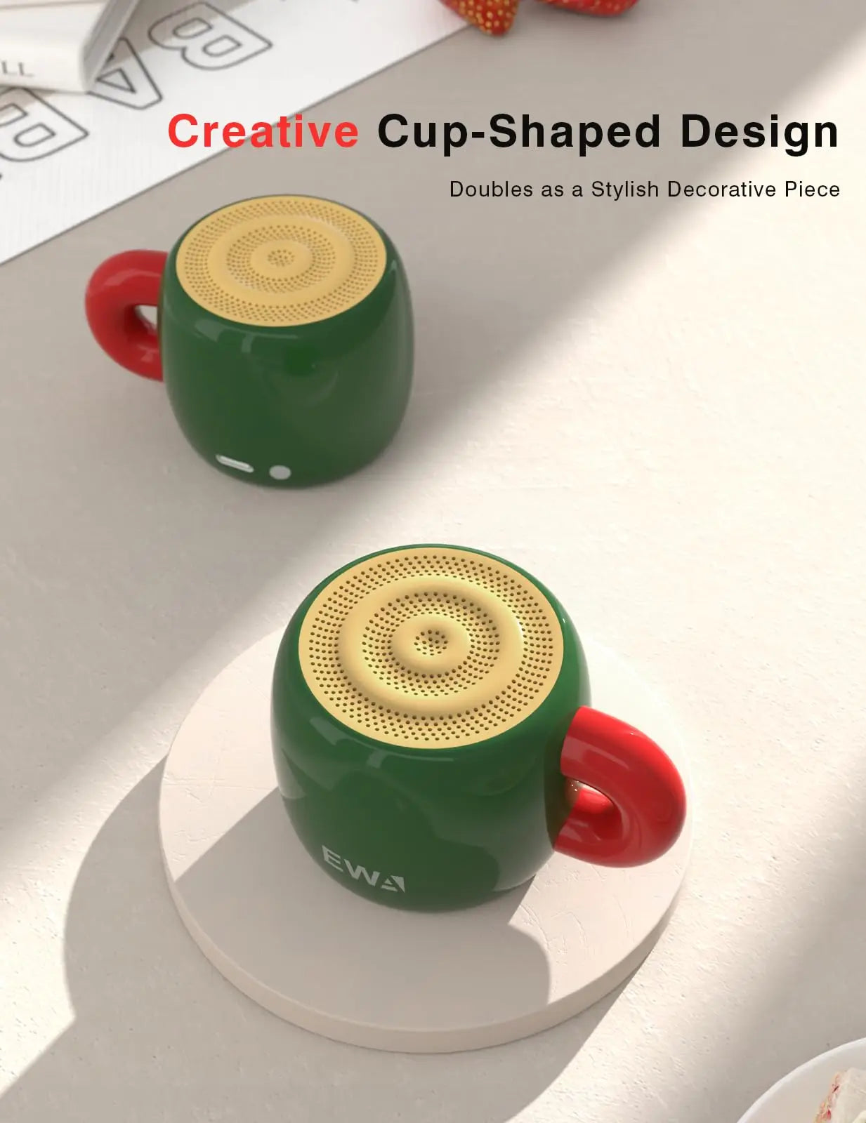 Mini Cup Bluetooth Speakers 5W High Powerful Bass Wireless Speaker 360° Surround Sound IP67 Waterproof HiFi Creative Sound Box