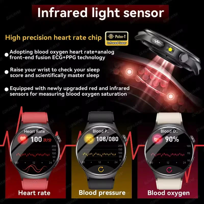 Health Check Body Temperature BT Call Sports Smart Watches For Men 2026