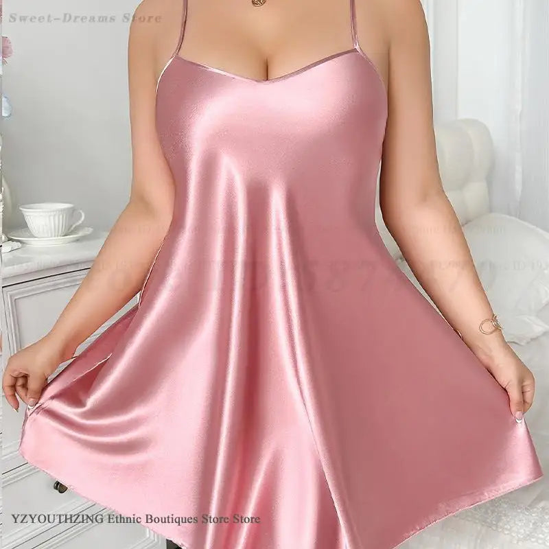 Plus Size 3XL 4XL 5XL Women's Sleepwear Nightgown Sexy Lingerie