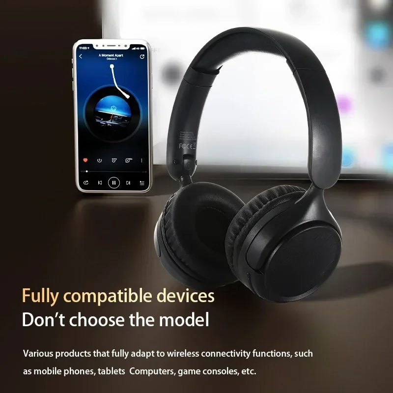 Bluetooth 5.4 Wireless Headphones Hi-Fi Lossless Sound 30H Playtime Over-Ear Headsets for Music Gaming Travel