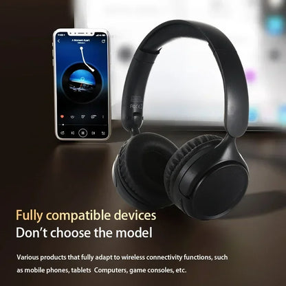Bluetooth 5.4 Wireless Headphones Hi-Fi Lossless Sound 30H Playtime Over-Ear Headsets for Music Gaming Travel