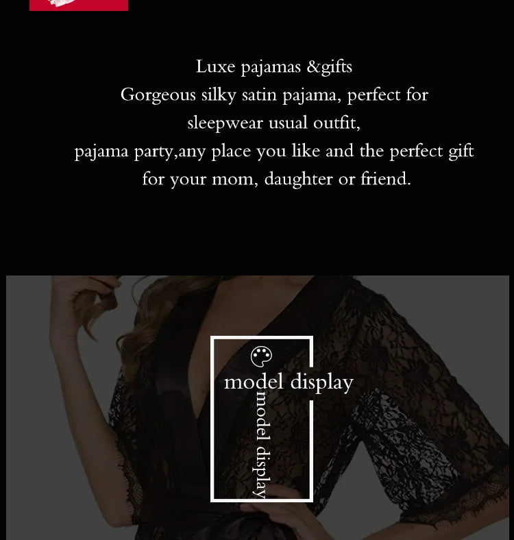 New Hot Sexy Women Floral Lace Lingerie V-Neck Sheer Mesh Nightgown Comfortable Ladies Kimono Nightdress Sleepwear