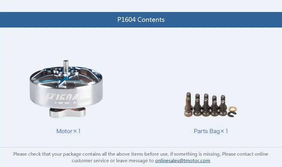 T-MOTOR P1604 KV2850 6S / KV3800 4S Brushless Motor 2mm Shaft for 3.5" Sub250g FPV Racing Drone - Lightweight Freestyle Build