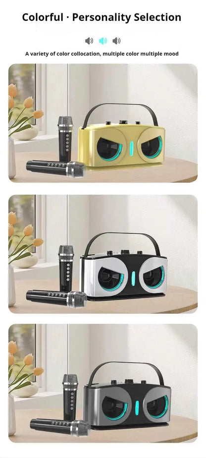 Karaoke Wireless Portable Bluetooth Speaker With Microphone Subwoofer Machine Powerful Sound Box Music Caixa De Som Audio Bocina