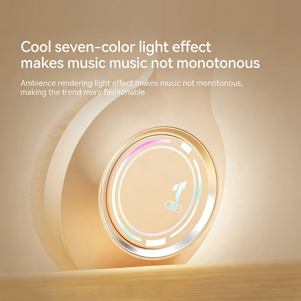 KEBIDUMEI RGB Over-Ear Gaming Headphones Bluetooth 5.4 3.5mm Wired TF Card Tri-mode Earphones HiFi Stereo Wireless Headsets