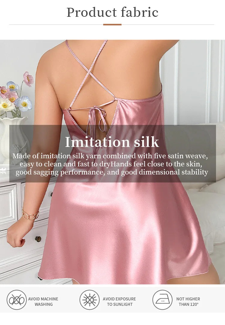 Plus Size 3XL 4XL 5XL Women's Sleepwear Nightgown Sexy Lingerie