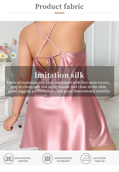 Plus Size 3XL 4XL 5XL Women's Sleepwear Nightgown Sexy Lingerie