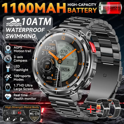 10ATM Waterproof Military Grade Sports Outdoor Smartwatches