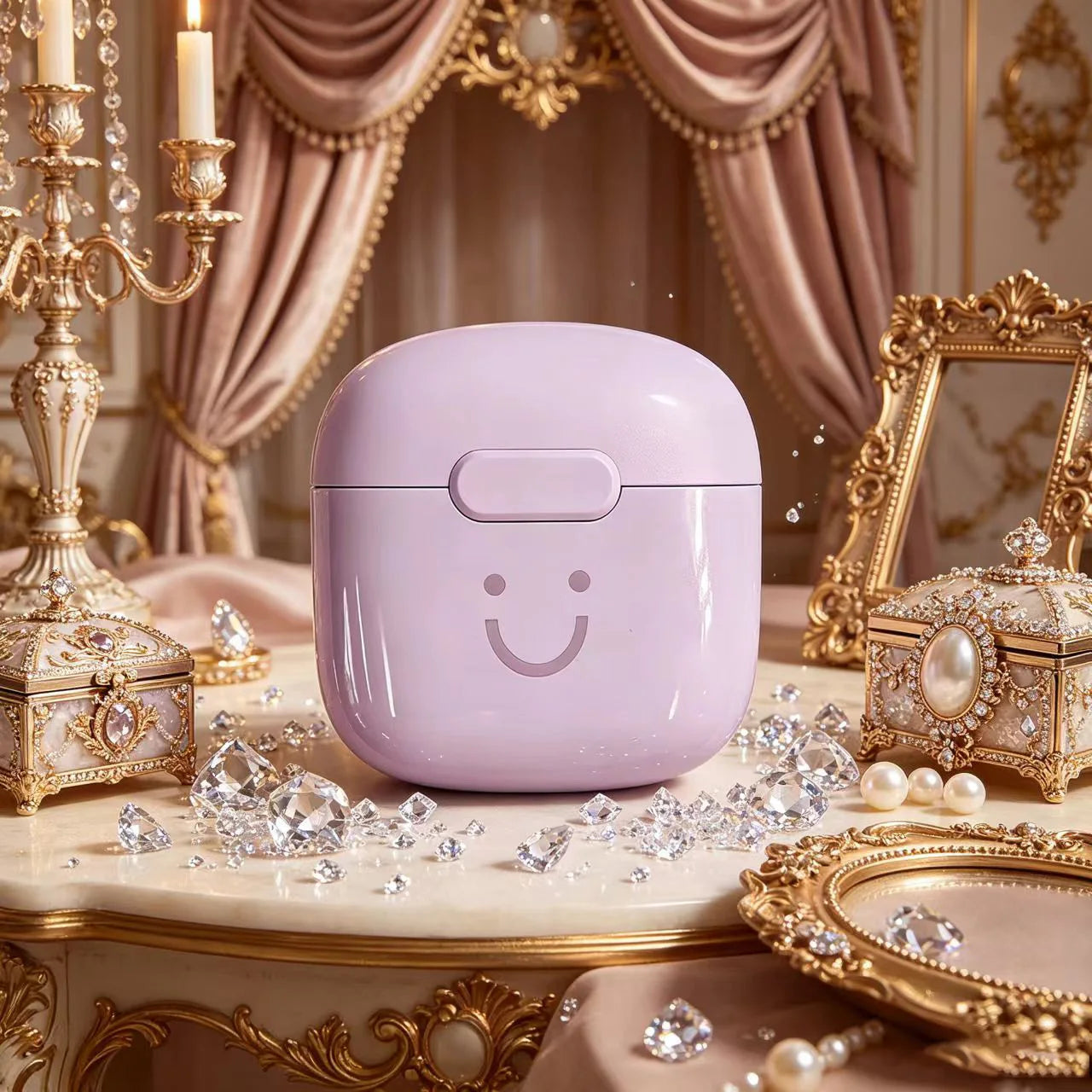Cute Smile Macaron TWS Bluetooth Earphones Half In-Ear Wireless Headphones Long Battery Life Fashion Headset For Girls Students