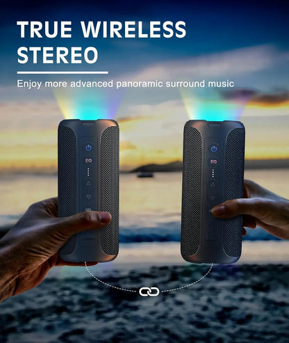 Ortizan Wireless Bluetooth Speaker with 40W HD Sound and Bass, IPX7 Waterproof,30H Playtime, Bluetooth 5.3, Handsfree, TF/AUX in