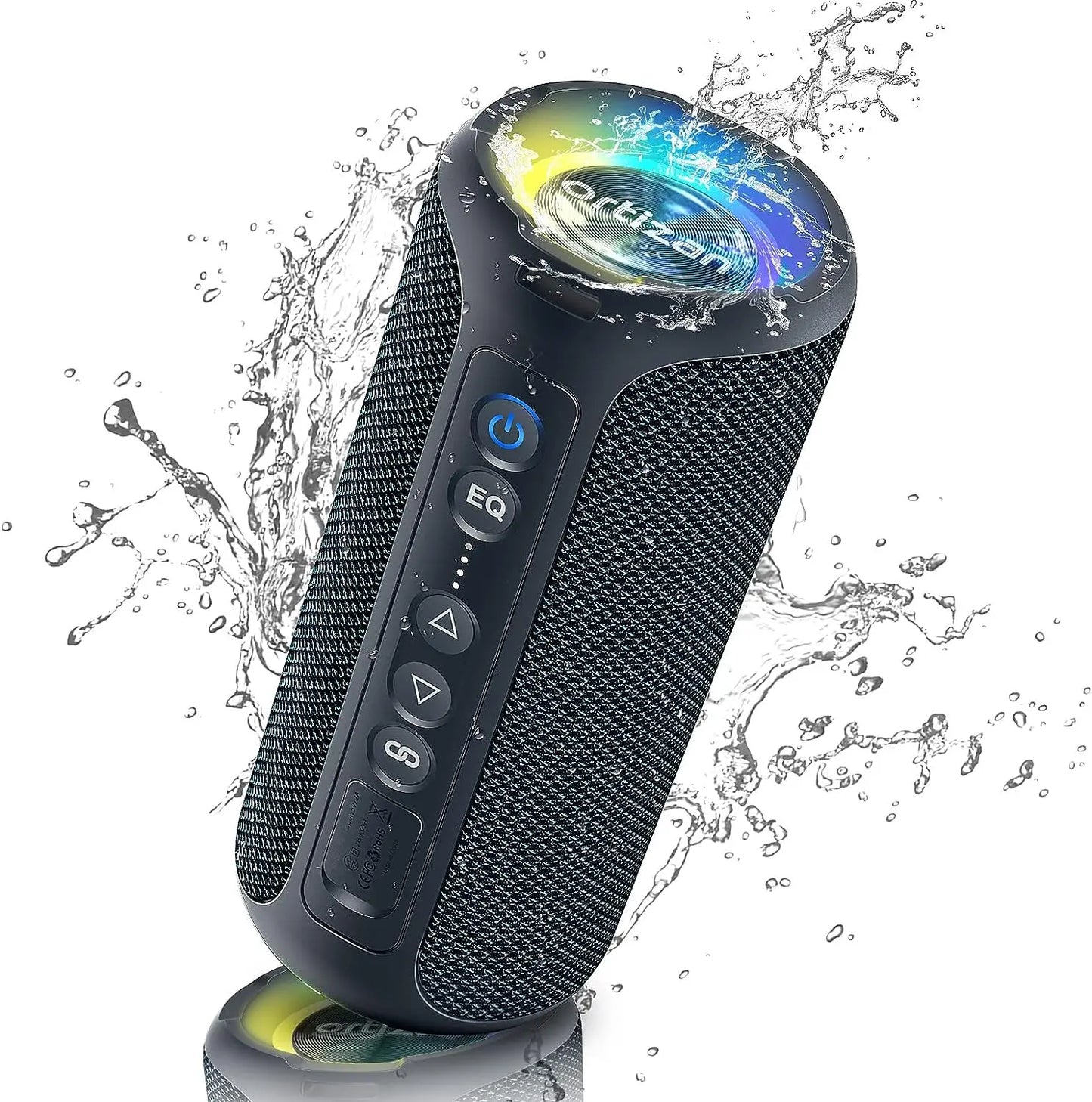 Ortizan Wireless Bluetooth Speaker with 40W HD Sound and Bass, IPX7 Waterproof,30H Playtime, Bluetooth 5.3, Handsfree, TF/AUX in
