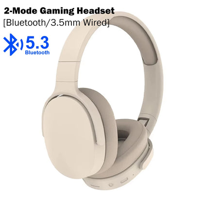 KEBIDUMEI RGB Over-Ear Gaming Headphones Bluetooth 5.4 3.5mm Wired TF Card Tri-mode Earphones HiFi Stereo Wireless Headsets
