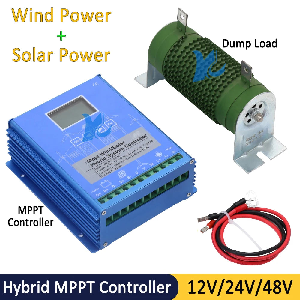 5KW 10KW 15KW 20KW MPPT Wind Solar Charge Controller 5000W 12V 24V 48V Volts Hybrid Regulator for Wind Turbine Windmill Battery