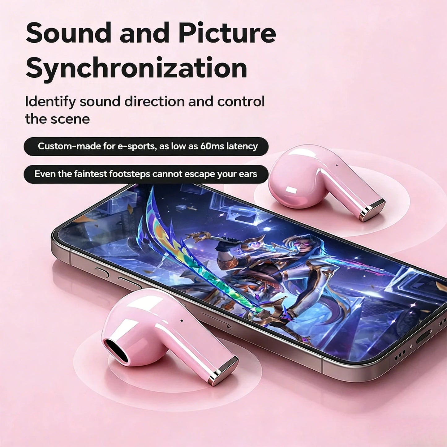 Compact Mini TWS Bluetooth Earphones Effective Noise Canceling Long Battery Life Hands-Free Mic for Music Calls