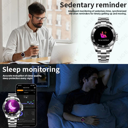 Sports Monitor Men's Watches 1.27" HD Screen Bluetooth Call IP68 Waterproof Men Smartwatch