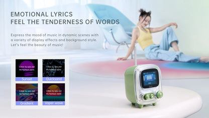 Divoom T-tiivoo-2 Mini small tv portable Radio FM with Adjustable Antenna Vintage Wireless 5.0 Bluetooth Speaker cute gift
