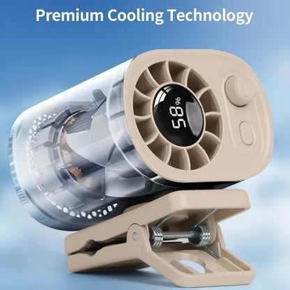 Car Clip Fan 360° Rotatable 100 Speed Wind 12V USB Rechargeable Electric Fan Low Noise Mini Fan Clamp Anywhere