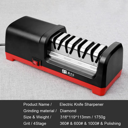 TAIDEA Professional Electric Knife Sharpener EU PLUG Grit 360/600# and Polishing Sharpening Stone GrindStone Power 18W