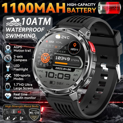 10ATM Waterproof Military Grade Sports Outdoor Smartwatches