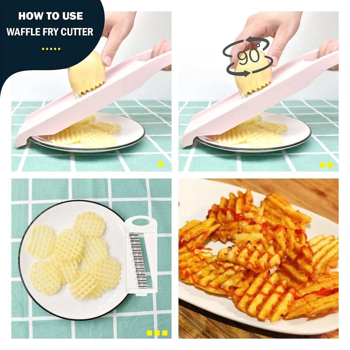 5 in 1 Mandoline Slicer for Kitchen Vegetable Slicer Multi Blade Potato Chip, Veggie Slicer, Vegetable Cutter,