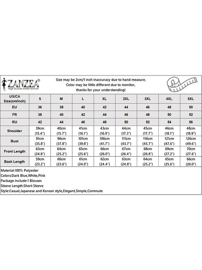 ZANZEA 2025 Women Shirts Vintage Round Neck Short Sleeve Blouses Fashion Double Ruffled Blusas Casual Pleated Solid Tops Femme