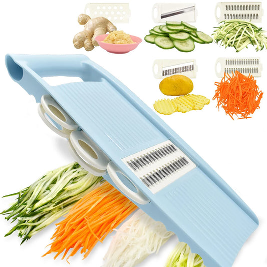 5 in 1 Mandoline Slicer for Kitchen Vegetable Slicer Multi Blade Potato Chip, Veggie Slicer, Vegetable Cutter,