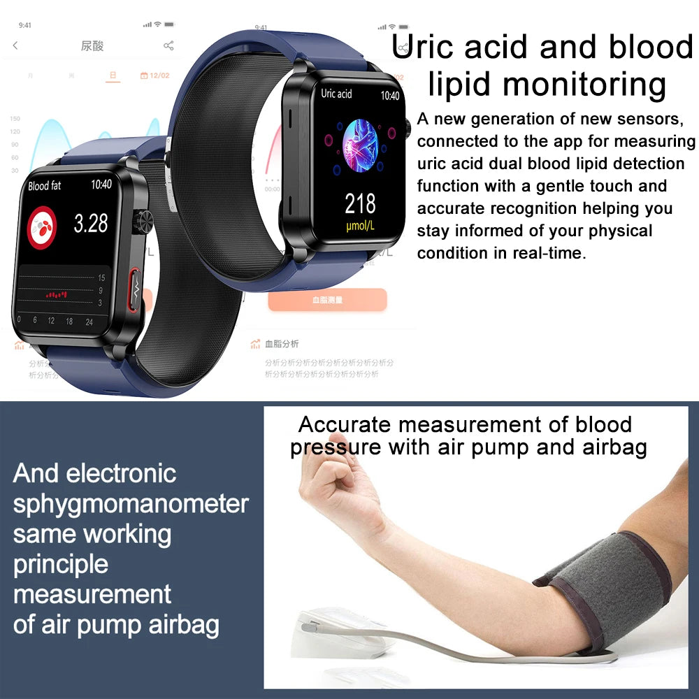 2026 New Airbag Smart Watch man air Pump ECG True Accurately Blood Pressure