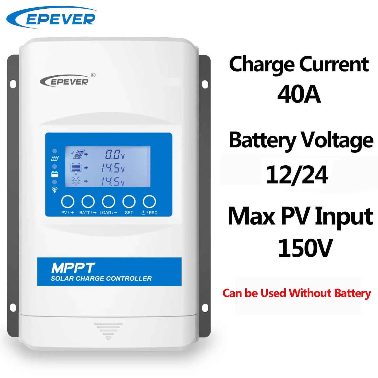 EPEVER XTRA4215NG3BLE XTRA4210G3 Without BLE 40A MPPT Solar Charge Controller Battery 12V 24V Max PV Input 150V
