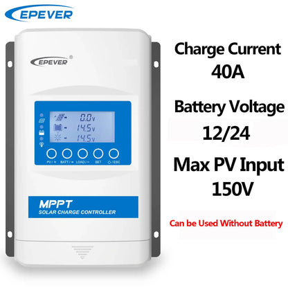 EPEVER XTRA4215NG3BLE XTRA4210G3 Without BLE 40A MPPT Solar Charge Controller Battery 12V 24V Max PV Input 150V