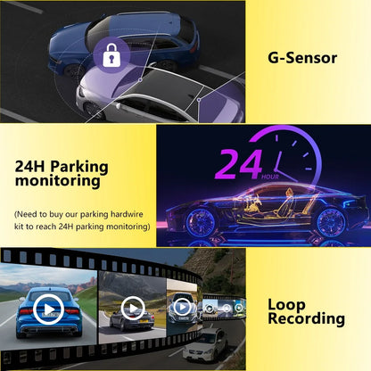 3 Camera Dash Cam 4K Car DVR Front Inside Rear 1080P GPS Tracking Night Vision Video Registrator Dashcam Parking Monitor