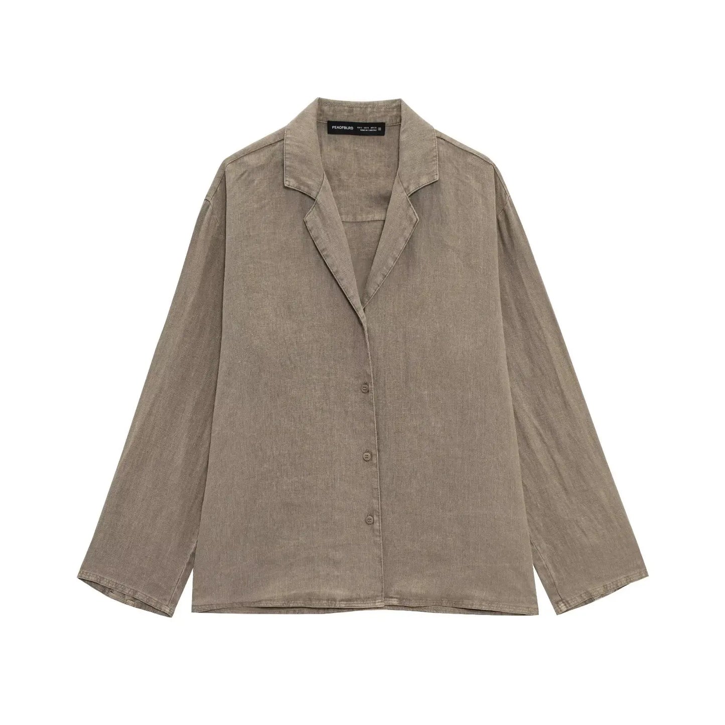 HH Women Casual Shorts Suit Lapel Single-Breasted Long Sleeves Shirt Top+Summer Elastic Waist Pocket Design Elegant Shorts