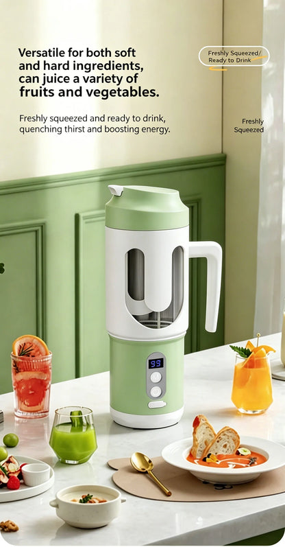 Dual Blades Wireless USB Rechargeable Portable Juicer Cup Multifunctional Fruit Vegetable Blender for Watermelon Fresh Juic