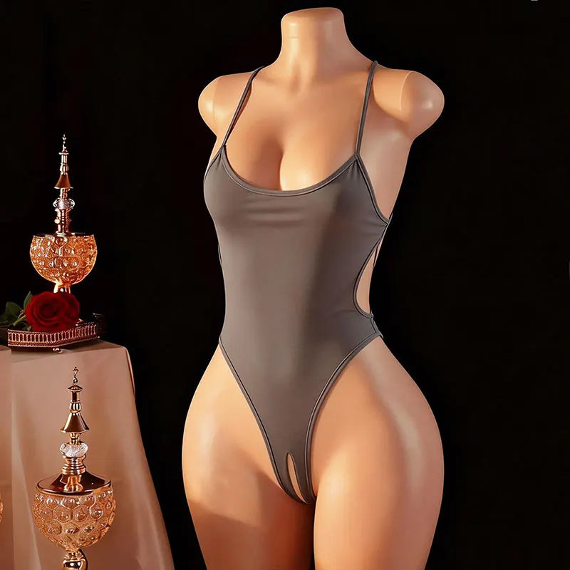 Hot Women Lingerie Sex Babydoll Dress For Sleeping Night Outfits Cosplay  Uniform Lace Up Open Bra Crotchless Underwear Bodysuit