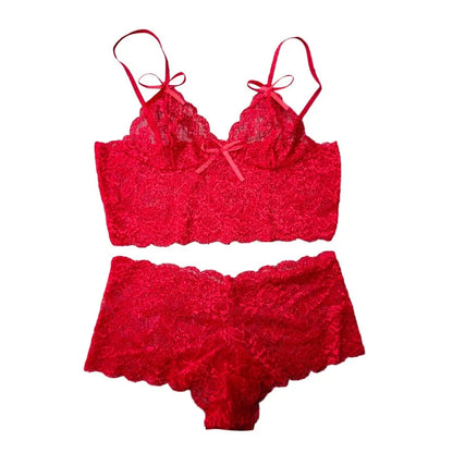 Women Sexy Bra Sets Perspective Lace Strap Fashion Solid Underwear Passion Adjustment Wrap Chest Bra  Charm