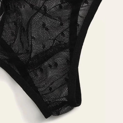 Bra set Women Sexy Mesh Lingerie Set Polka Dot Transparent Harness Lingerie Hollow Out Bralette+Garter+Thong 3pcs Underwear Set
